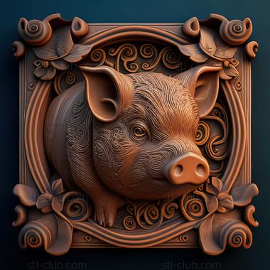 3D model st pig (STL)